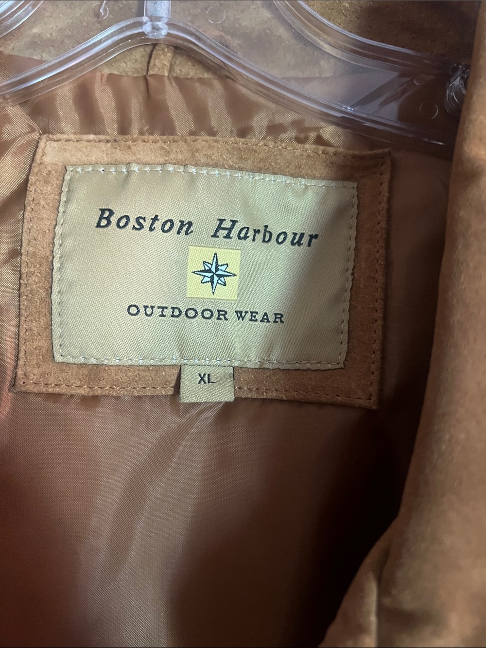 Boston Harbour Outdoor Wear Men's Suede Cognac Jacket Size XL - Picture 10 of 10